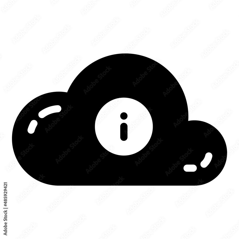 Cloud Data Info Flat Icon Isolated On White Background Cloud Data Info Flat Icon Isolated On White Background