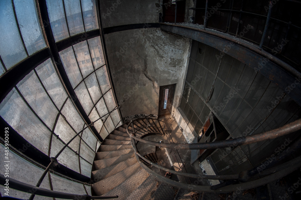 Fototapeta premium Old abandoned power plant in Budapest 