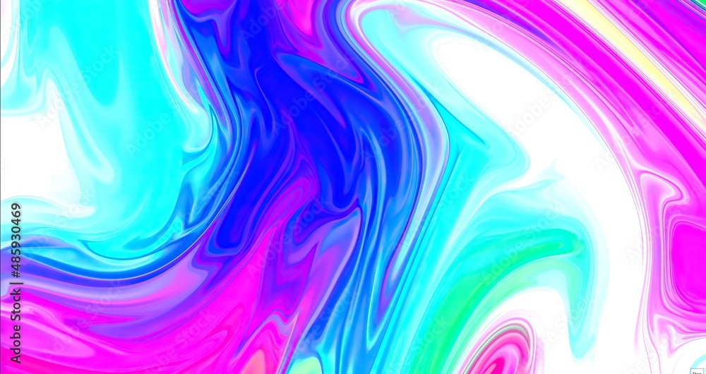 Obraz premium Colorful paint mix with gradient vivid colors
