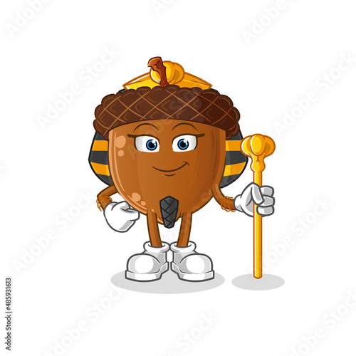 acorn head cartoon ancient egypt. cartoon mascot vector