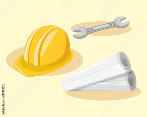 under construction three icons