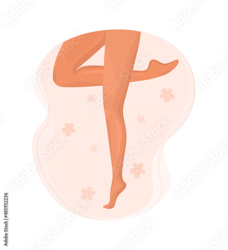 3d vector illustration. Silhouette woman legs, great design for any purposes. Vector background. Elegant design