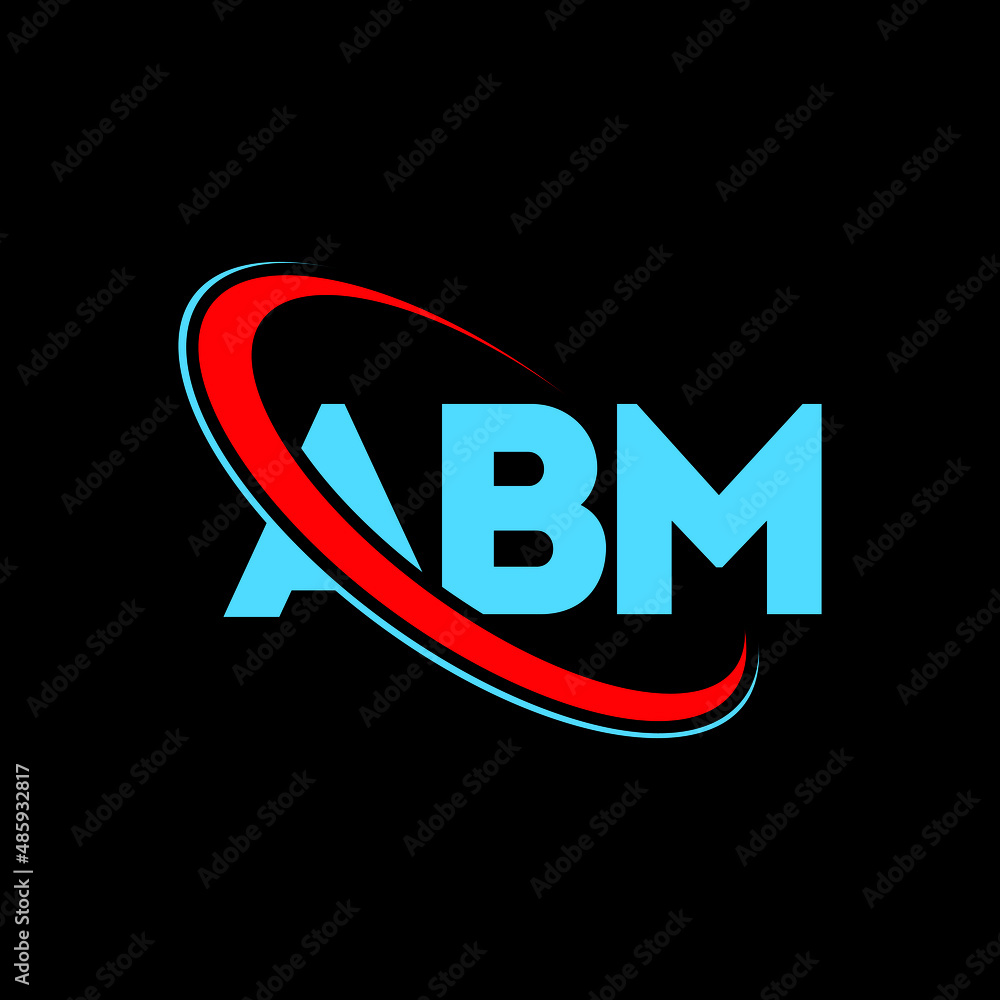 Vetor de ABM logo. ABM letter. ABM letter logo design. Intitials ABM