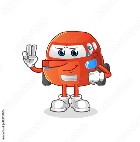 car lie like Pinocchio character. cartoon mascot vector