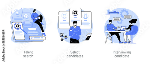Human resources agency isolated cartoon vector illustrations se