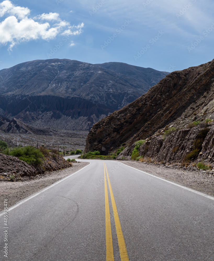 Naklejka premium a route between mountains