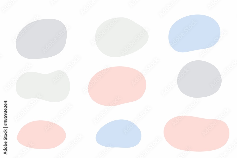 Simple colorful hand-painted speech bubble set Simple colorful hand-painted speech bubble set