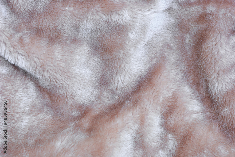 Obraz premium pale pink fur fabric texture of fibers background 