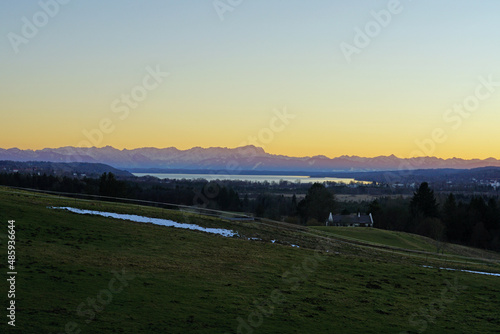 Evening Vipe in Bavaria with the Zugspitze and the Alps 2022