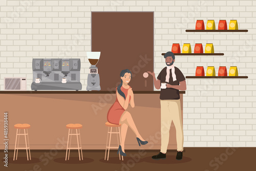 couple in coffee shop