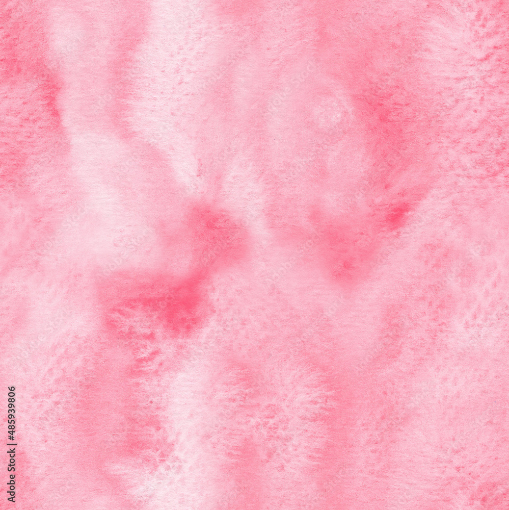 Tender light pastel pink stained wet watercolor seamless pattern. Abstract vibrant lovely coral watercolour texture for textile, wrapping paper, love cover, St Valentine surface design