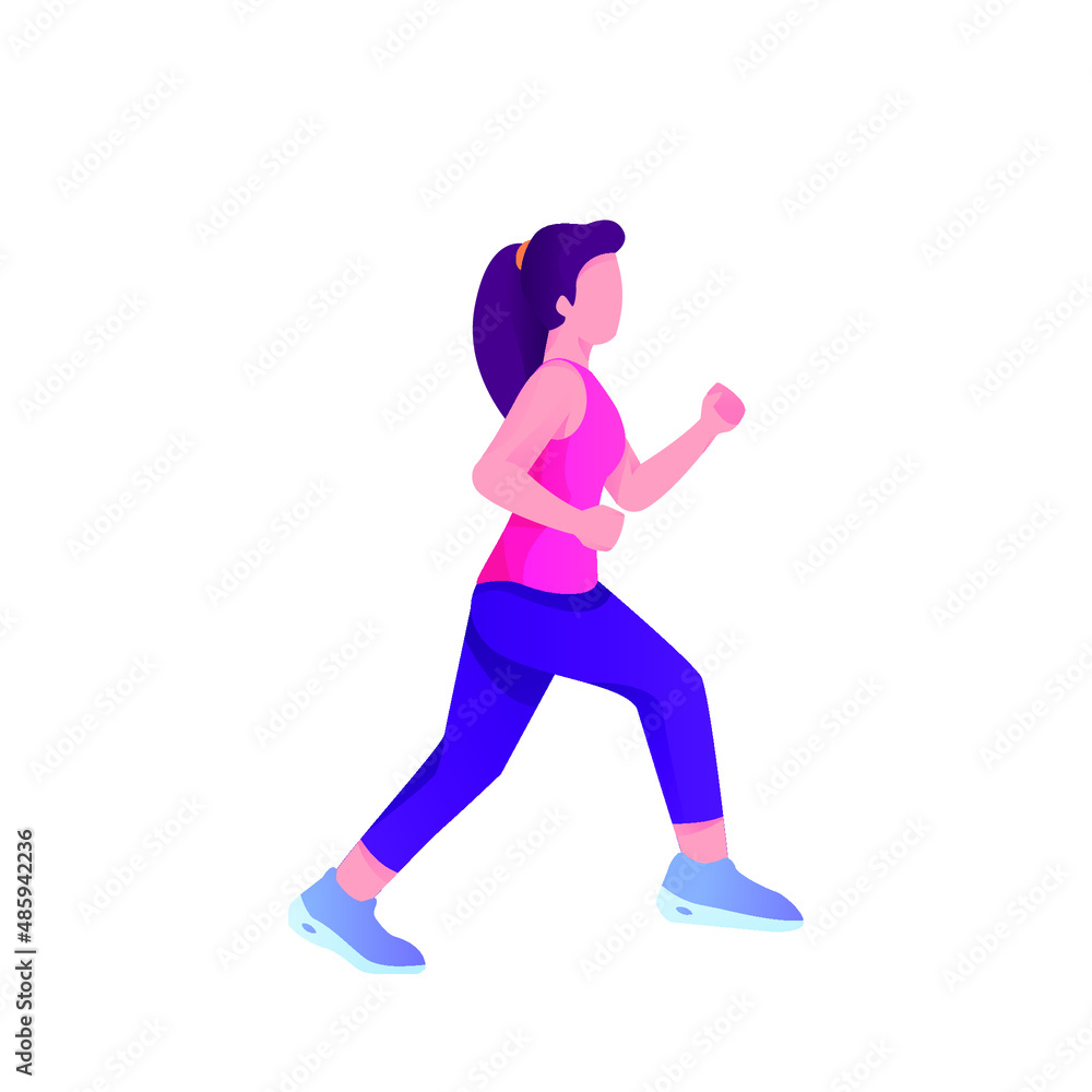 Women's Running Illustration Women's Running Illustration
