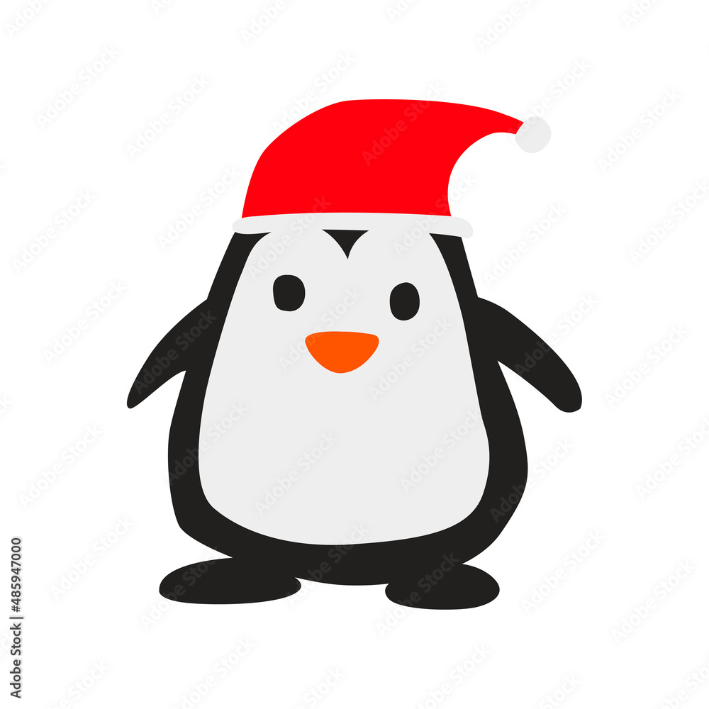 clip art of penguin in xmas costume with cartoon design,vector illustration clip art of penguin in xmas costume with cartoon design,vector illustration