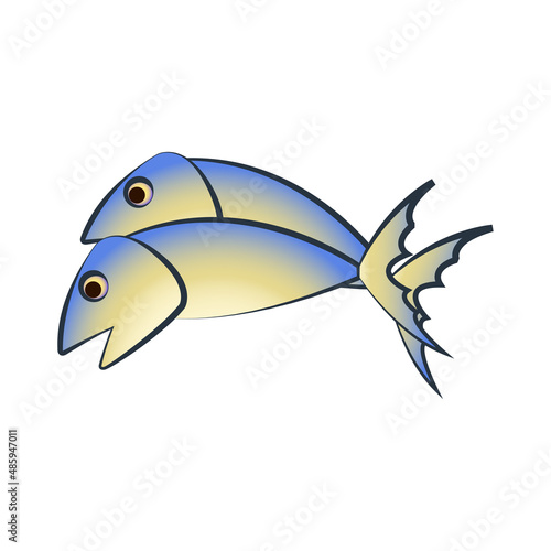 clip art of mackerel with cartoon design,vector illustration