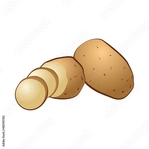 clip art of potatoes with cartoon design,vector illustration