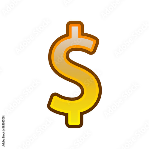 clip art of dollar sign with cartoon design,vector illustration