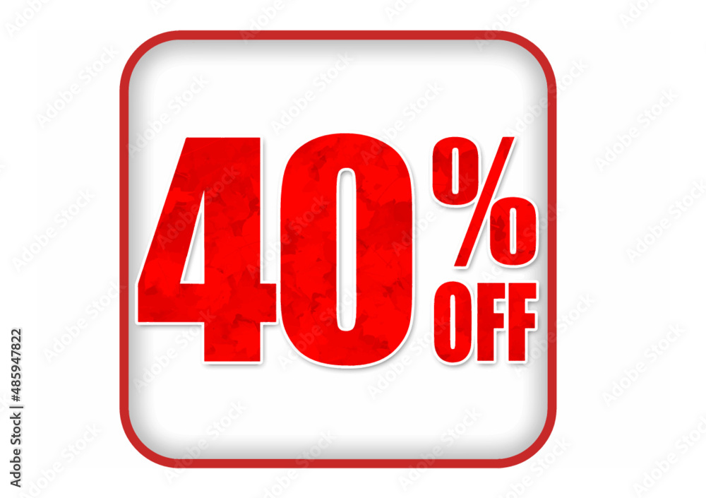 40&Off, image representing 40% off with the white background 40&Off, image representing 40% off with the white background