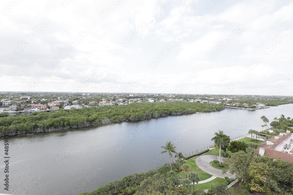 Fototapeta premium view of the intercoastal Boca Raton Florida