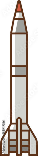 Clip art of ballistic missile