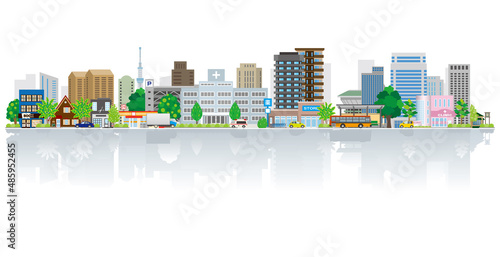 街並みのベクターイラスト.