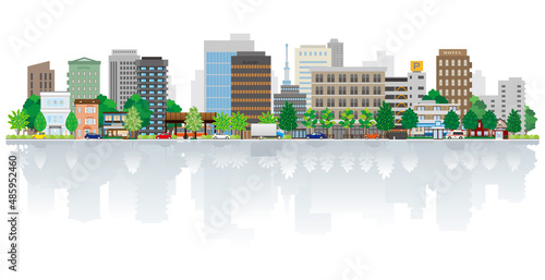 街並みのベクターイラスト.