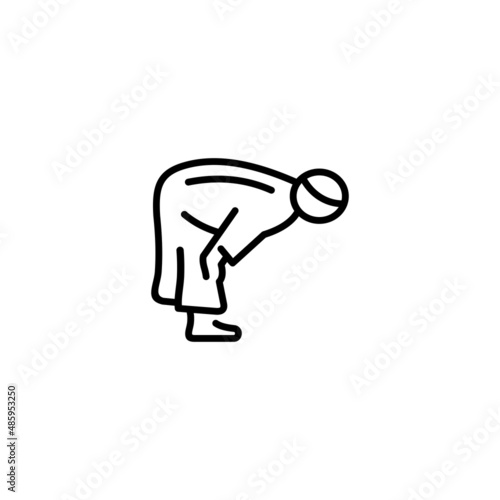Ruku outline icon vector illustration