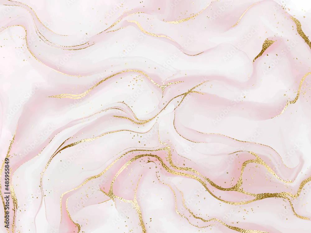 Luxury alcohol ink painting design print with gold glitter wave and splatter. Luxury alcohol ink painting design print with gold glitter wave and splatter.