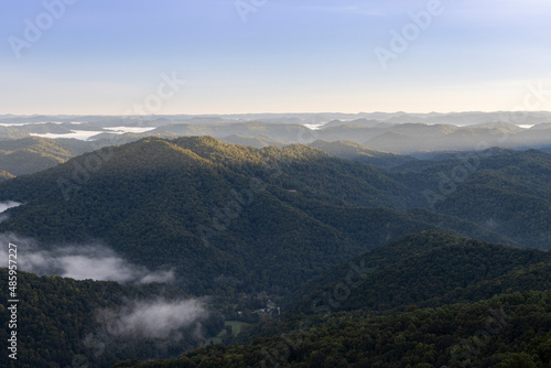 Canvas Print First Light in Mountains