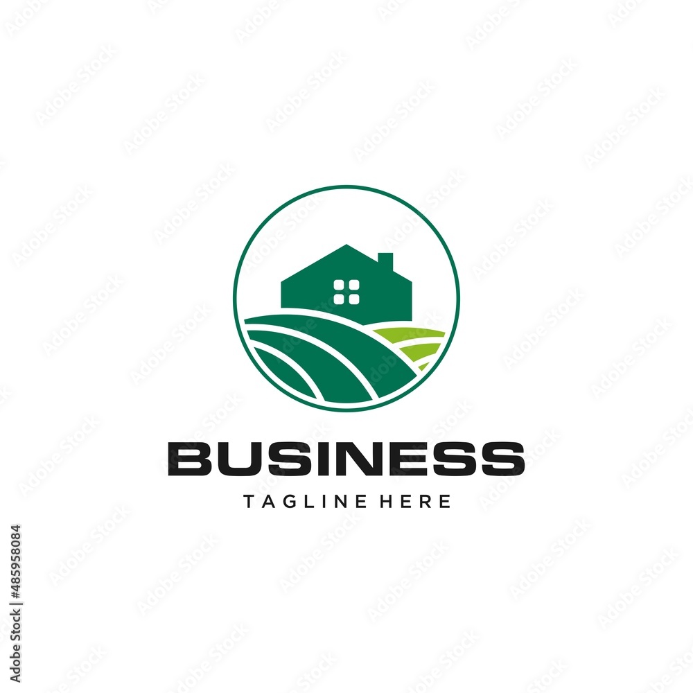 Farm industry logo design vector illustration