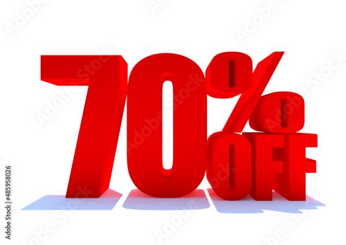 70 Percent off 3d Sign on White Background, Special Offer 70% Discount Tag, Sale Up to 70 Percent Off,big offer, Sale, Special Offer Label, Sticker, Tag, Banner, Advertising, offer Icon