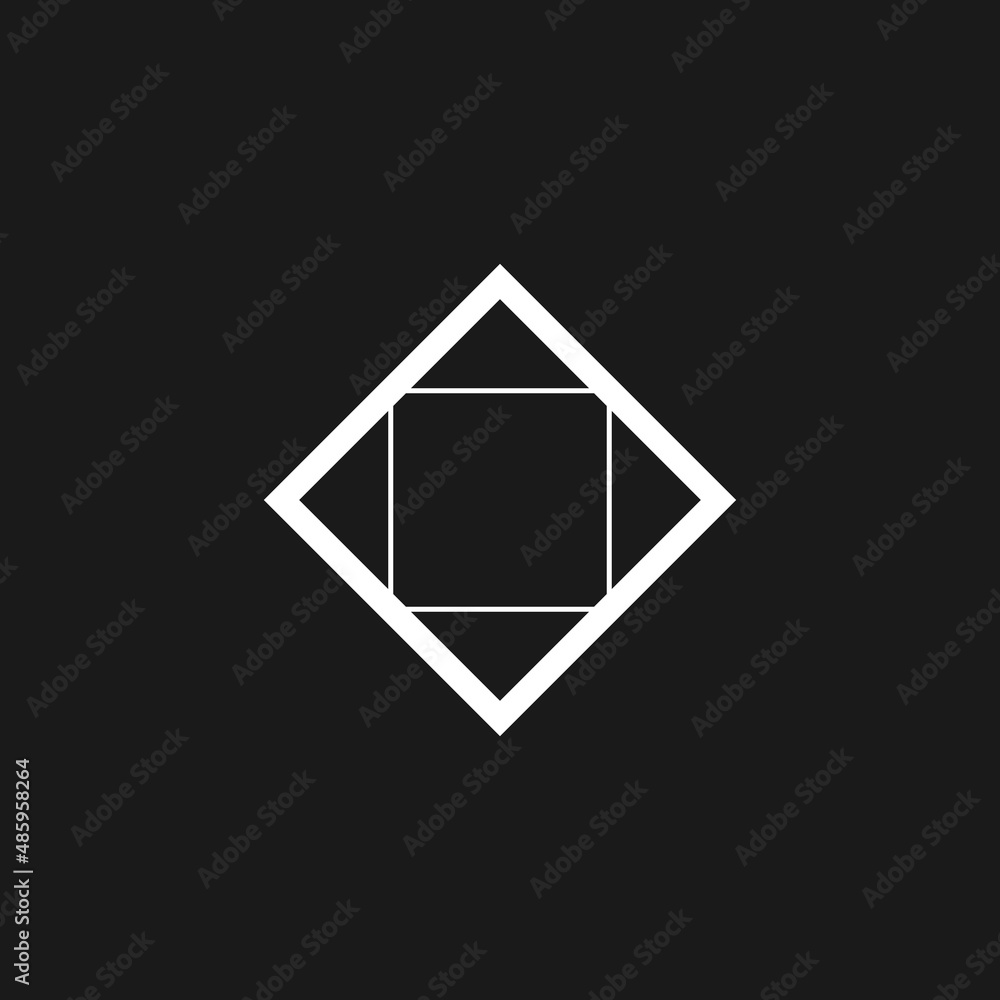 Retrowave aesthetics outline rhombus. Synthwave black and white rhombus shape 1980s style. Retrowave design element for poster, merch in vaporwave style. Vector Retrowave aesthetics outline rhombus. Synthwave black and white rhombus shape 1980s style. Retrowave design element for poster, merch in vaporwave style. Vector