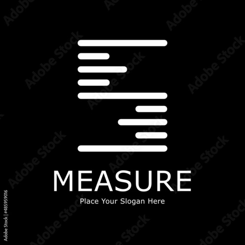 Letter S with ruler vector logo design. Suitable for education, banner, poster, print, pattern, and initial.