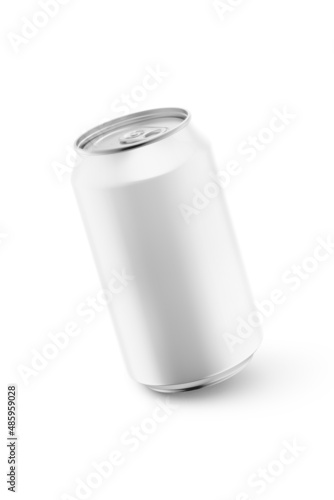 3d render. Aluminum cans for drinks isolated on white background. Mock up