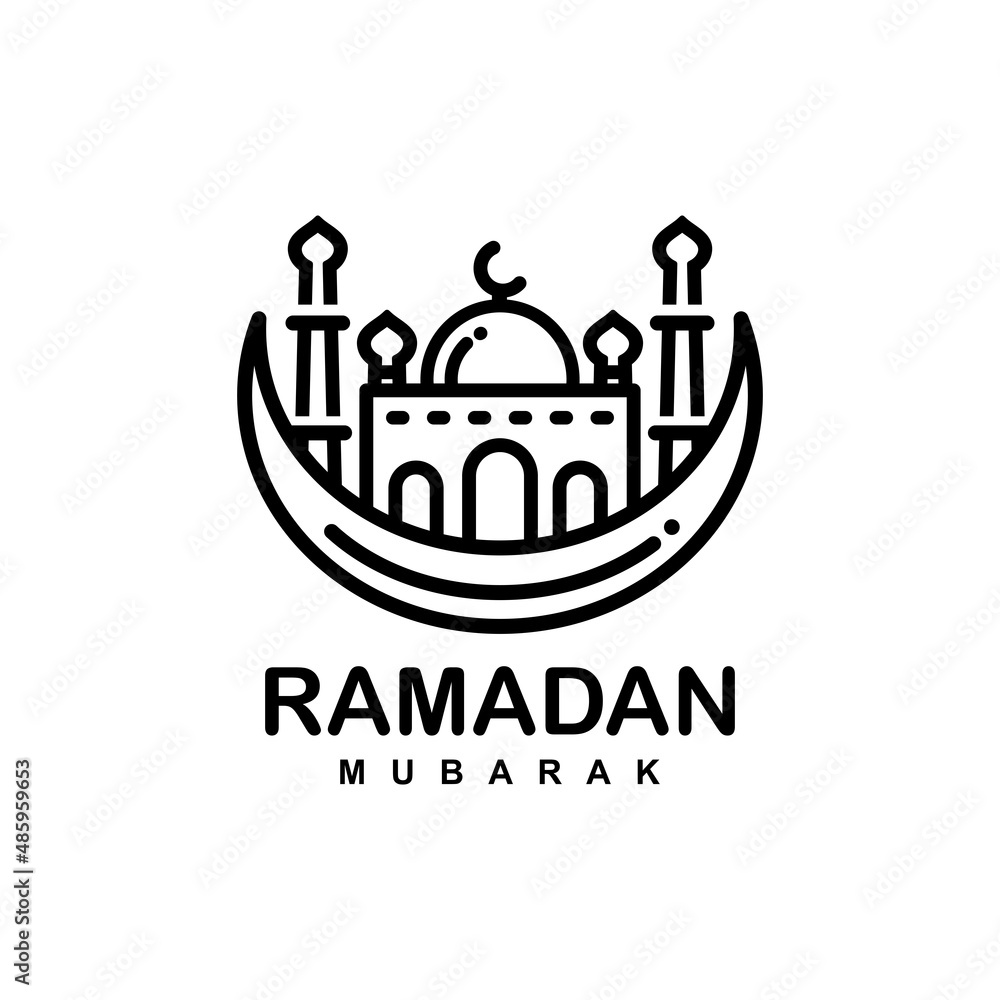 Ramadan simple flat logo vector illustration. Ramadan logo. Mosque logo Ramadan simple flat logo vector illustration. Ramadan logo. Mosque logo