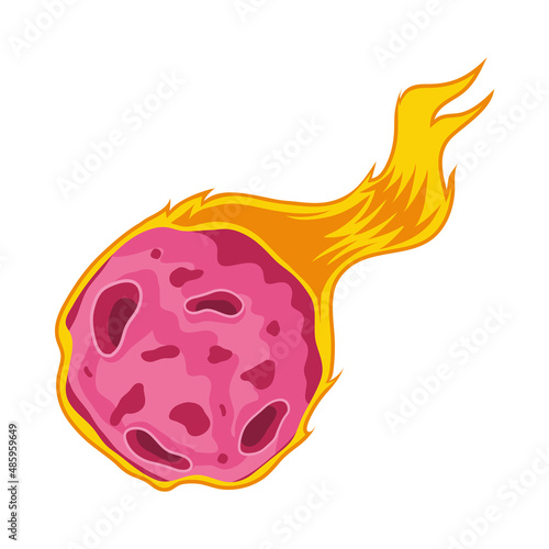space meteorite onfire