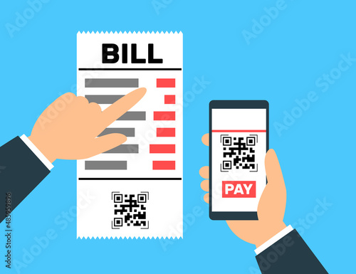 bill online payment using mobil qr scan app