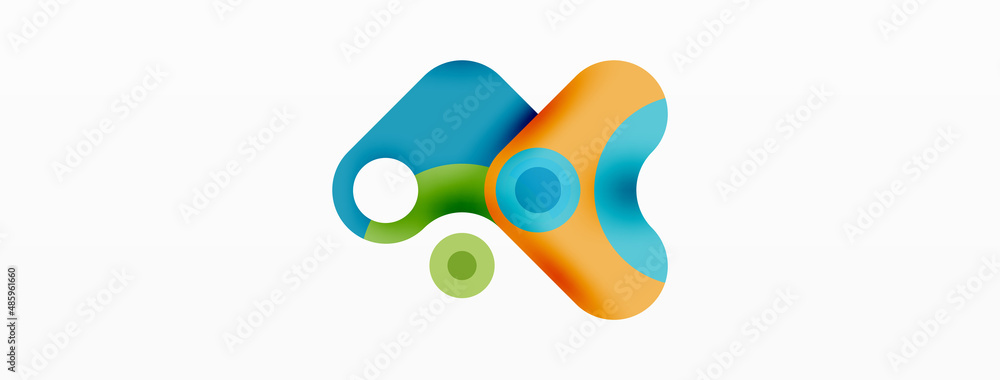 Creative geometric wallpaper. Minimal bubble arrow and circle abstract background. Techno business template for wallpaper, banner, background or landing Creative geometric wallpaper. Minimal bubble arrow and circle abstract background. Techno business template for wallpaper, banner, background or landing
