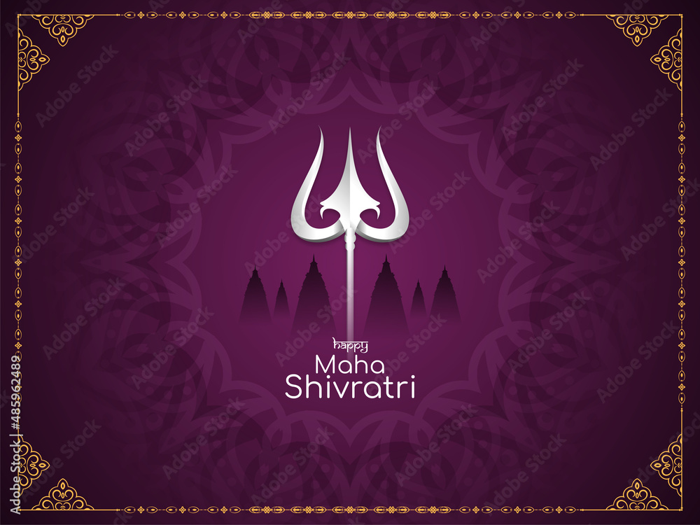 Happy Maha Shivratri religious festival background design