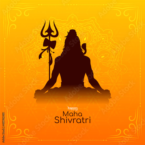 Happy Maha Shivratri Indian traditional festival background