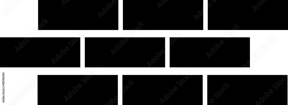 Brick wall element in flat simple style on white background..eps Brick wall element in flat simple style on white background..eps