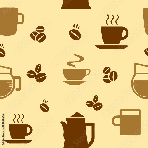 vector seamless coffee pattern