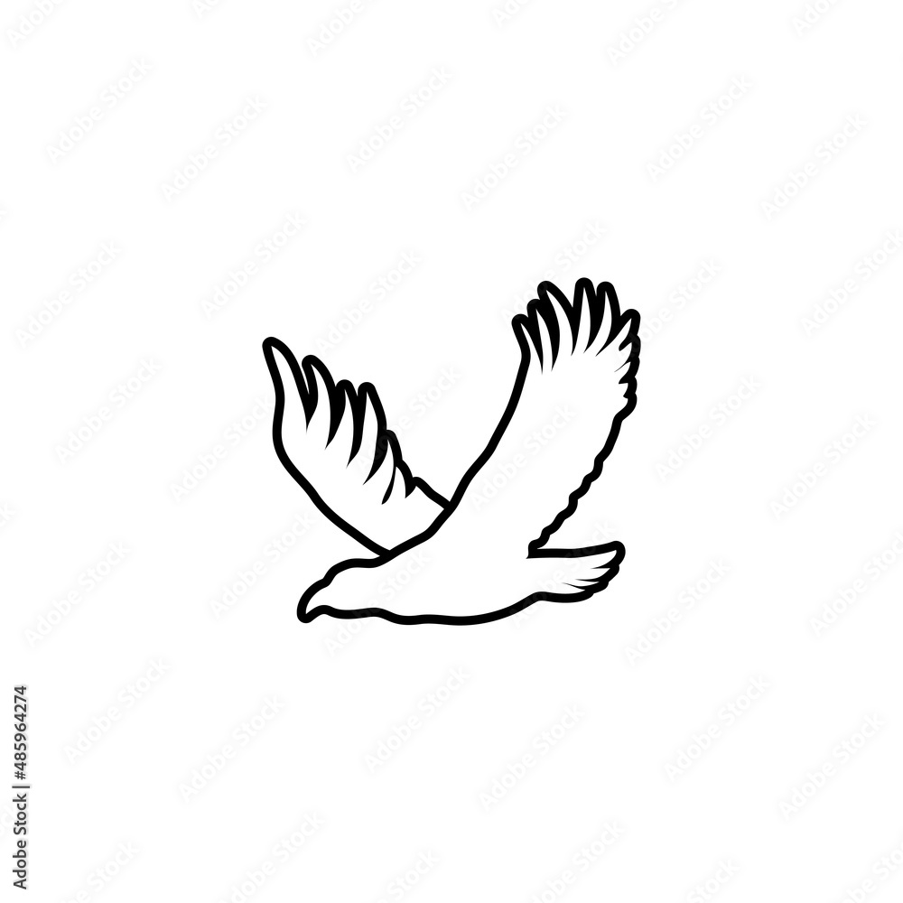 Eagle flying icon design template vector isolated Eagle flying icon design template vector isolated