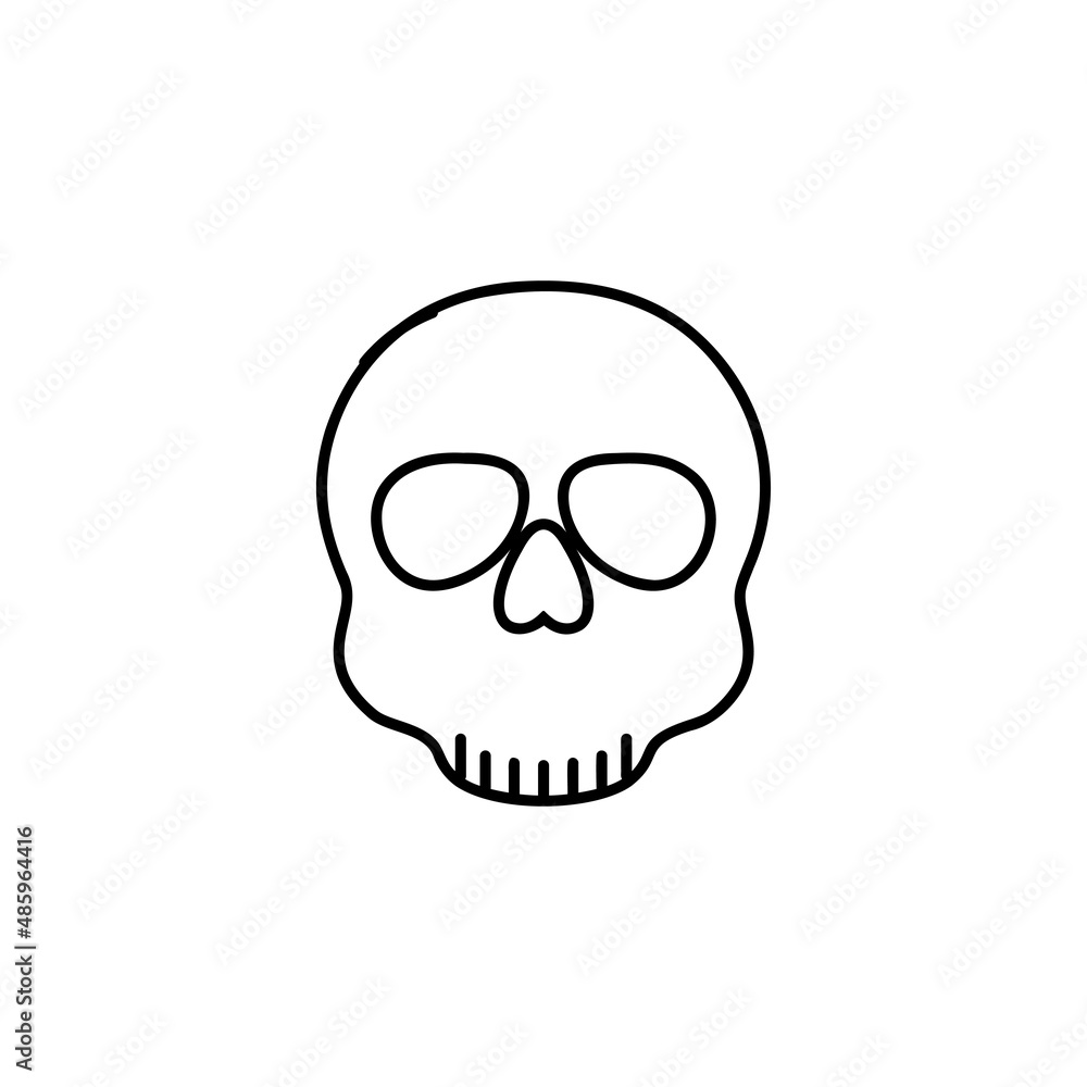 Skull icon design template vector isolated Skull icon design template vector isolated