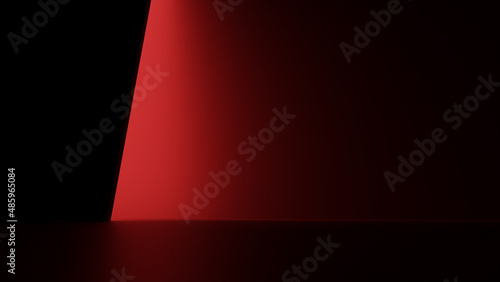 Red bakclight for design. Copy space. Minimal modern concept illustration photo