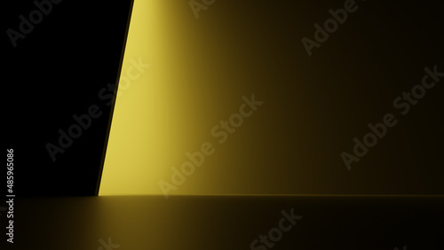 Yellow bakclight for design. Copyspace. Minimal concept illustration photo