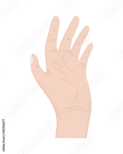 open raised hand