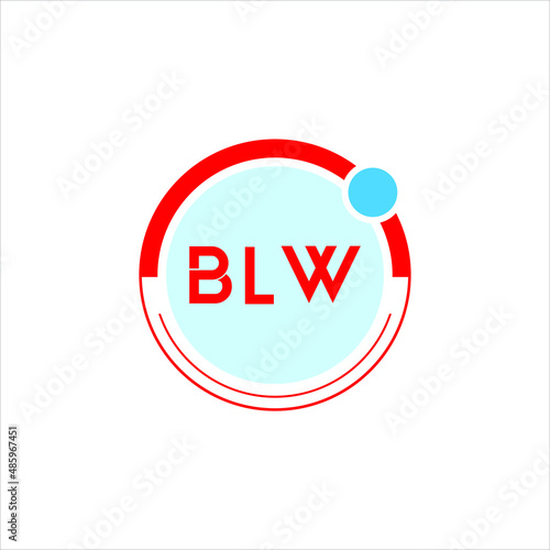 BLW letter logo creative design. BLW unique design