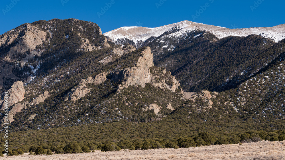 12,308 Foot Carbonate Mountain Rises above the San Luis Valley, Colorado.