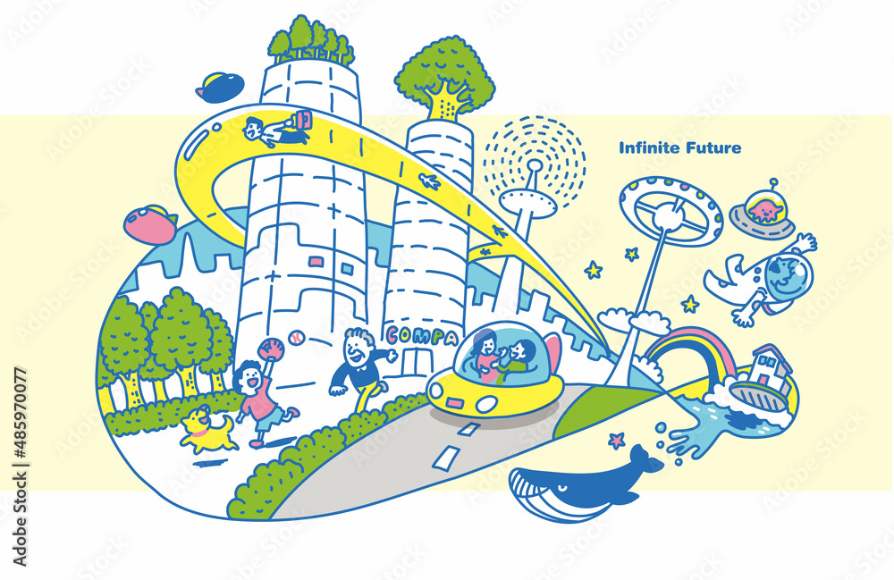 無限に広がる未来予想図のイラスト Stock Vector Adobe Stock 無限に広がる未来予想図のイラスト Stock Vector Adobe Stock
