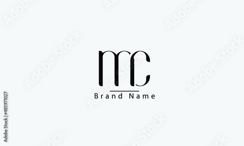 MC CM M C abstract vector logo monogram template